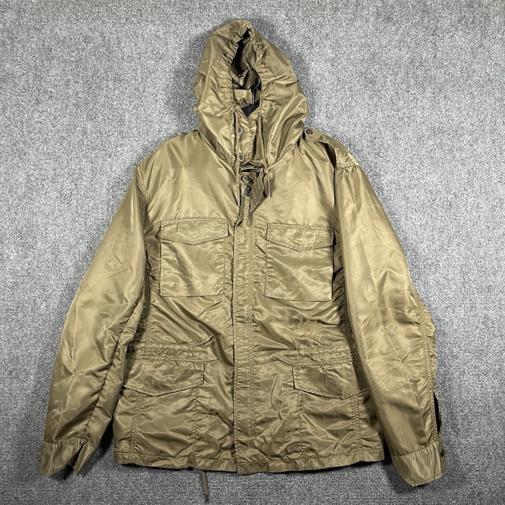 90s Vintage Schott Military M65 Nylon Parka Jacket Olive Green Size XL #3359